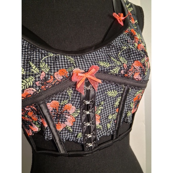 VS For Love And Lemons strappy bustier NWT Small floral embroidered - Picture 3 of 11